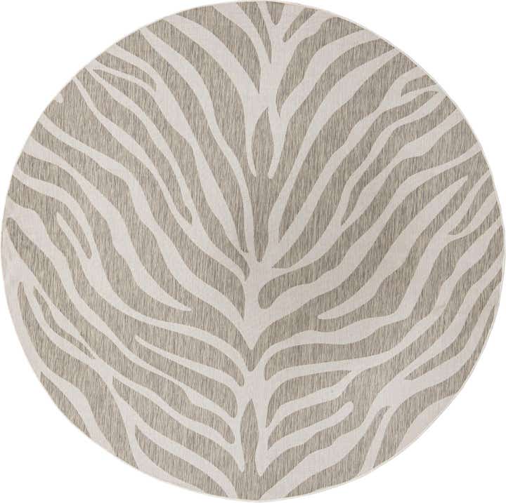 10' x 10' Easy-Clean Safari Indoor / Outdoor Round Rug