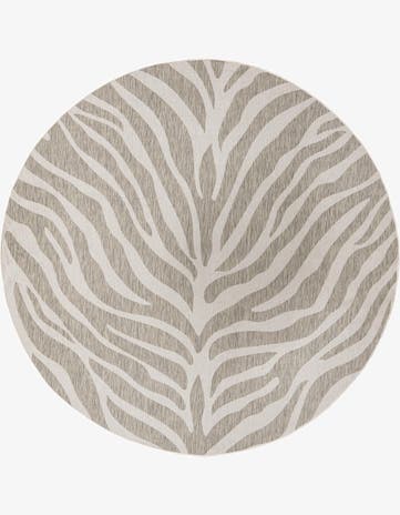 10' x 10' Easy-Clean Safari Indoor / Outdoor Round Rug