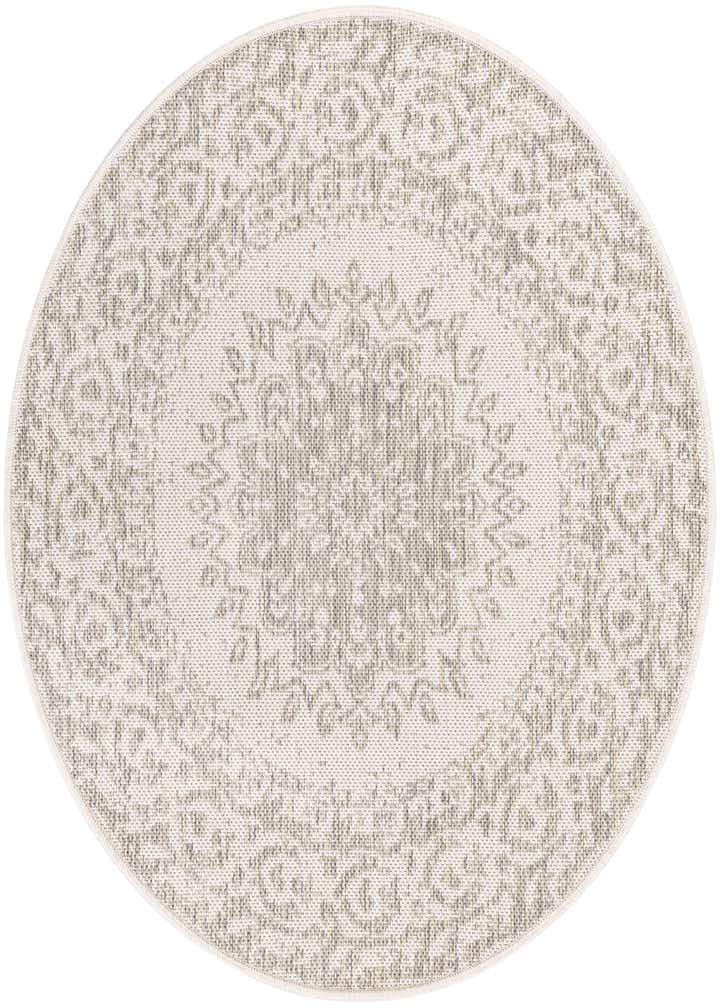 3' x 3' Easy-Clean Traditional Indoor / Outdoor Round Rug