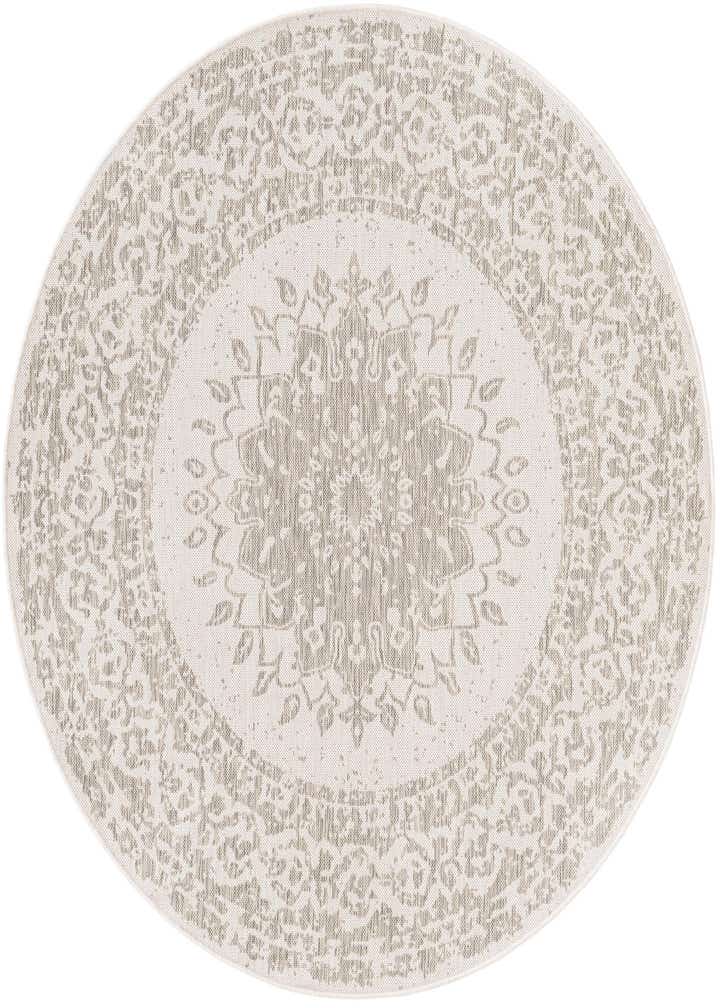 6' x 6' Easy-Clean Traditional Indoor / Outdoor Round Rug