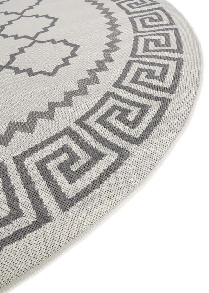 6' x 6' Easy-Clean Trellis Indoor / Outdoor Round Rug