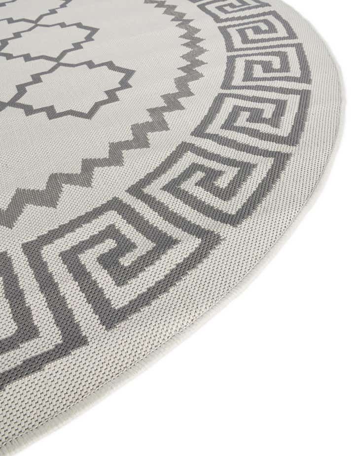 6' x 6' Easy-Clean Trellis Indoor / Outdoor Round Rug