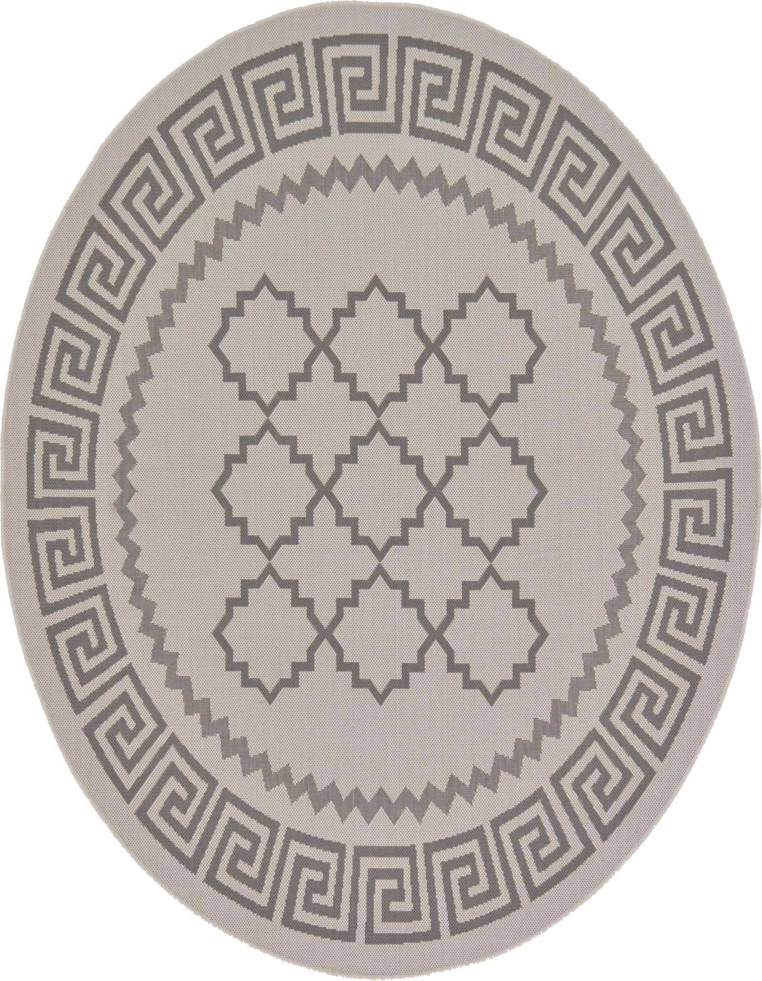 6' x 6' Easy-Clean Trellis Indoor / Outdoor Round Rug
