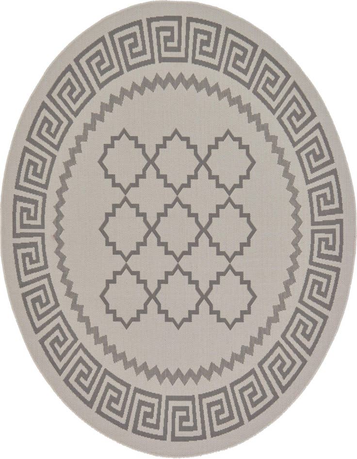 Detail image of 6' x 6' Easy-Clean Trellis Indoor / Outdoor Round Rug