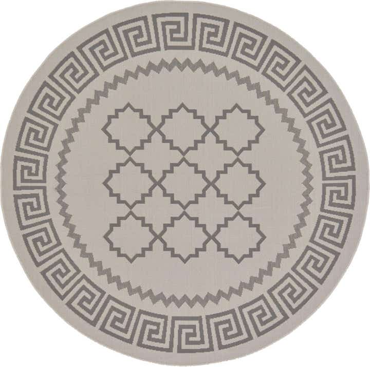 6' x 6' Easy-Clean Trellis Indoor / Outdoor Round Rug
