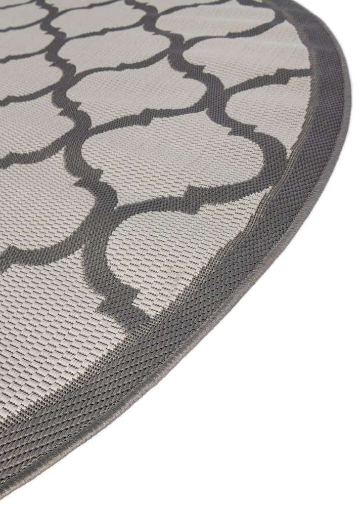 6' x 6' Easy-Clean Trellis Indoor / Outdoor Round Rug