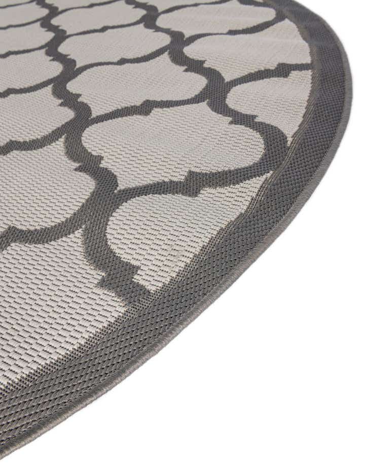 6' x 6' Easy-Clean Trellis Indoor / Outdoor Round Rug
