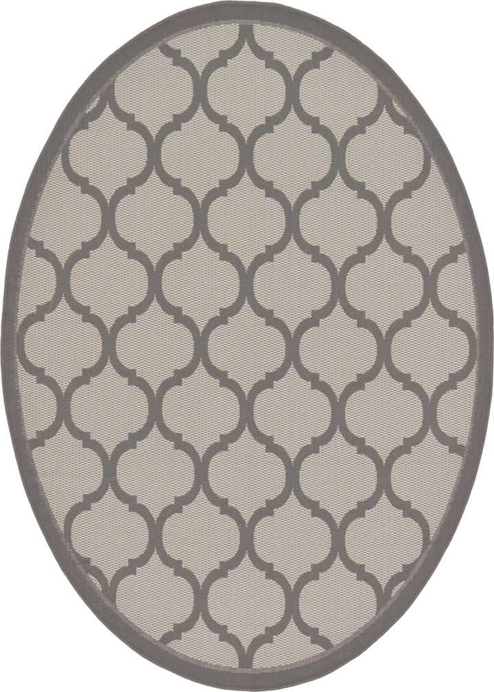 6' x 6' Easy-Clean Trellis Indoor / Outdoor Round Rug