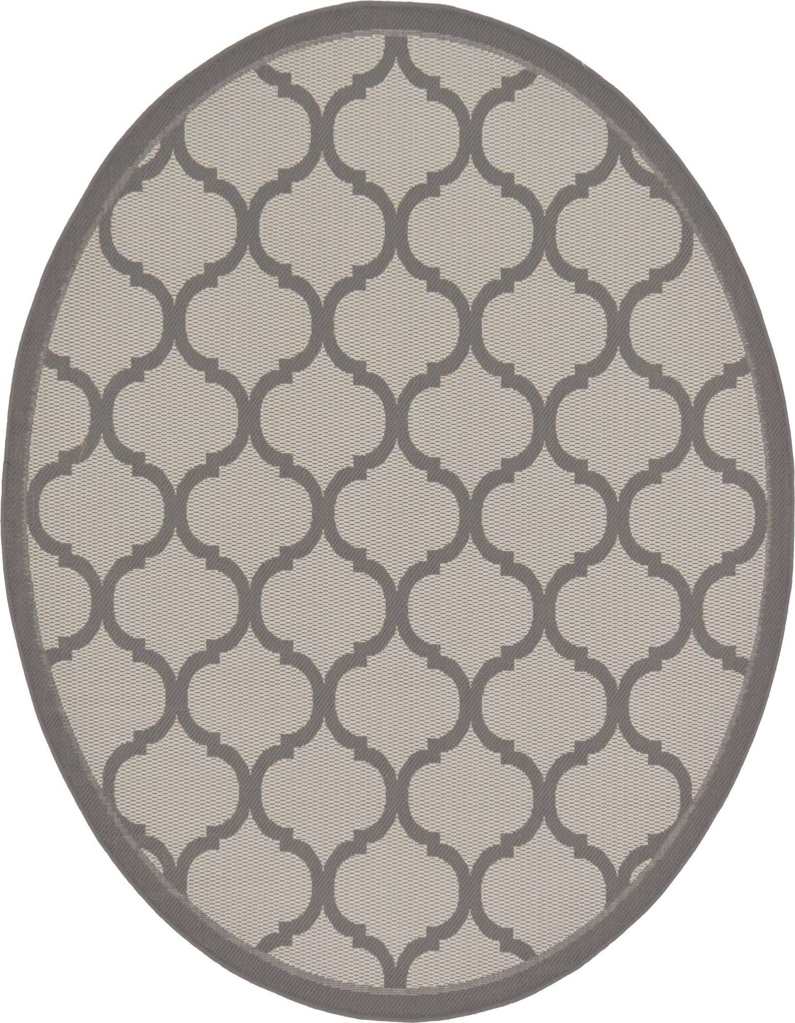 6' x 6' Easy-Clean Trellis Indoor / Outdoor Round Rug