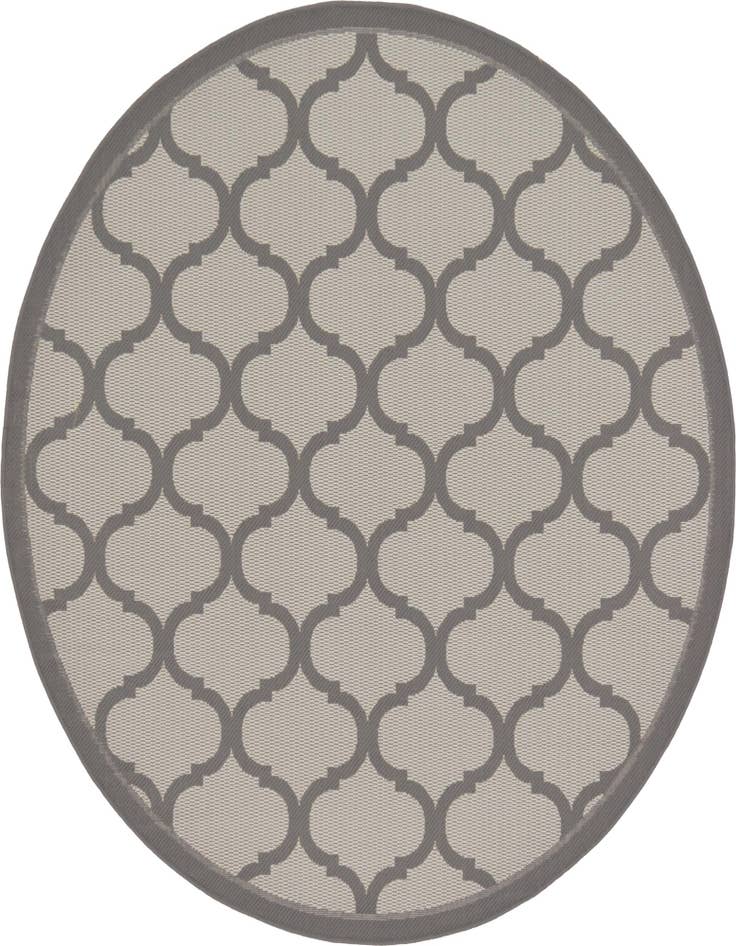 Detail image of 6' x 6' Easy-Clean Trellis Indoor / Outdoor Round Rug