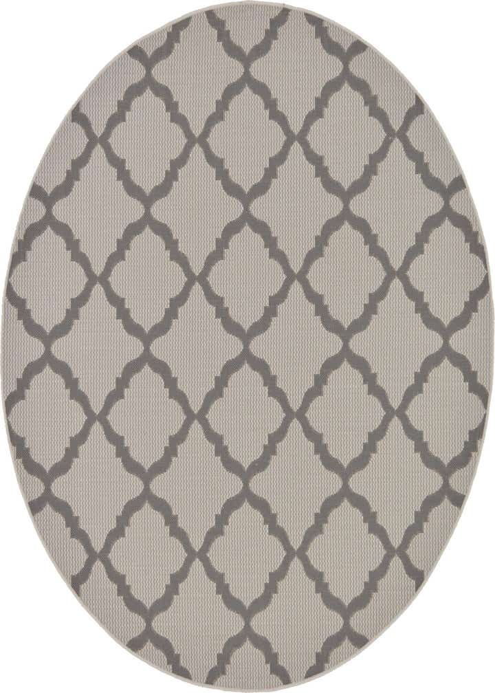 6' x 6' Easy-Clean Trellis Indoor / Outdoor Round Rug