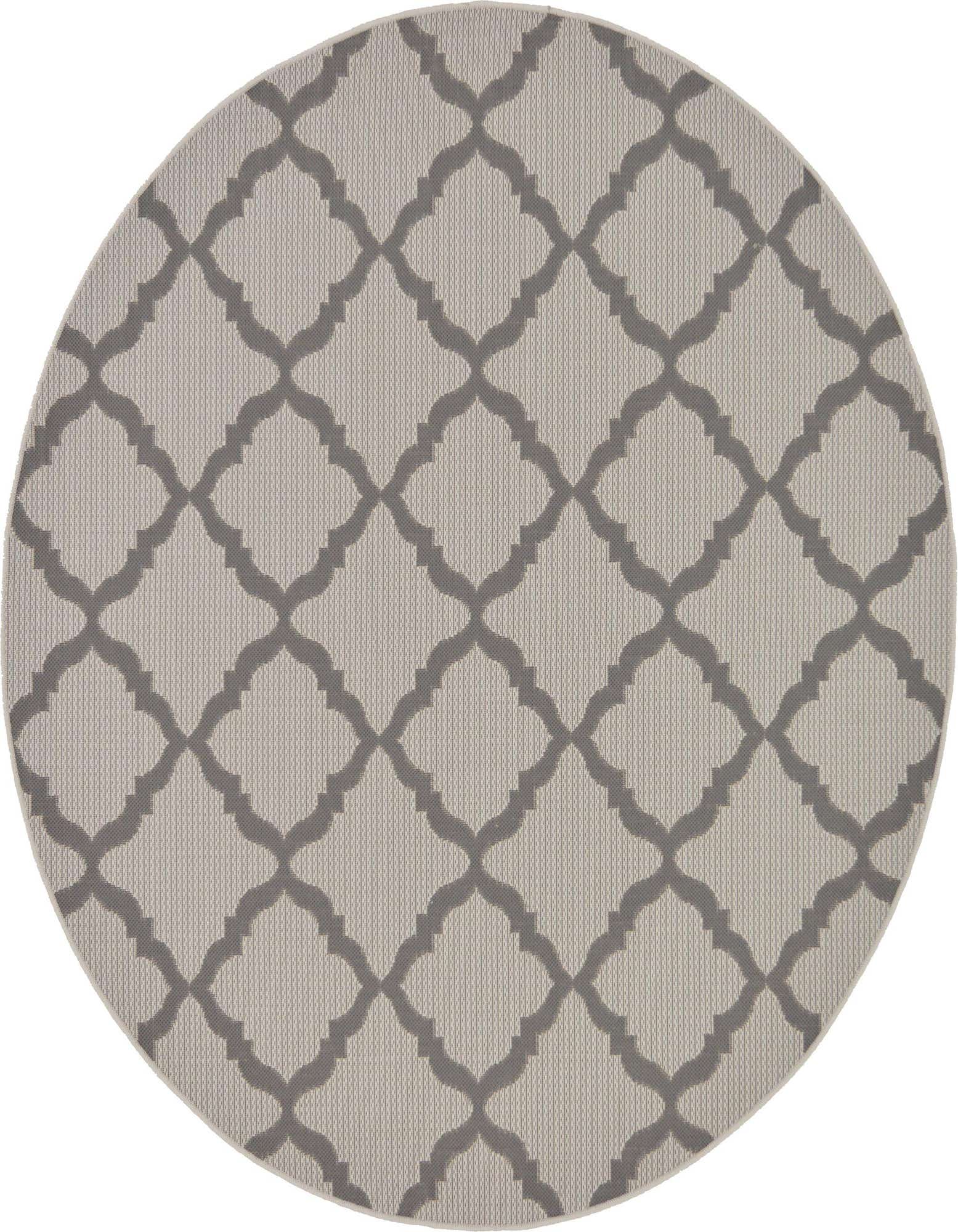 6' x 6' Easy-Clean Trellis Indoor / Outdoor Round Rug