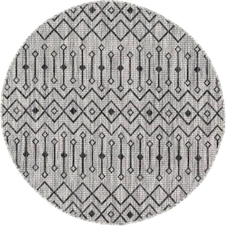 Detail image of 4' x 4' Easy-Clean Trellis Indoor / Outdoor Round Rug