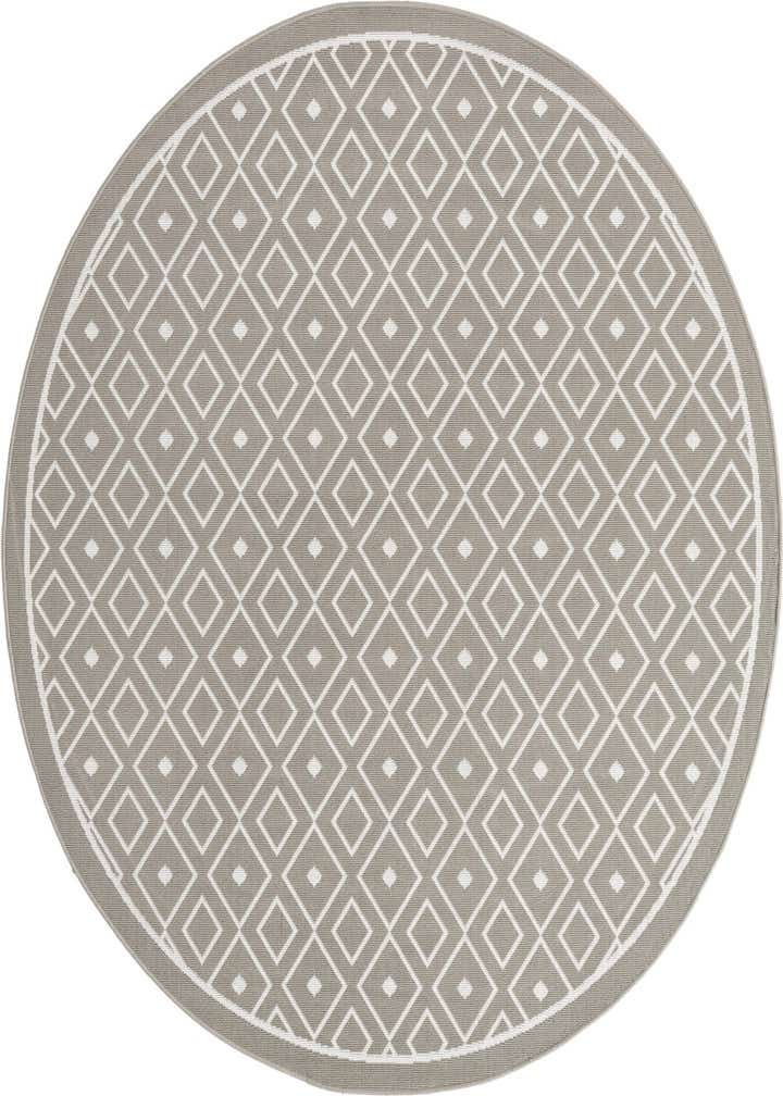 7' x 7' Easy-Clean Trellis Indoor / Outdoor Round Rug