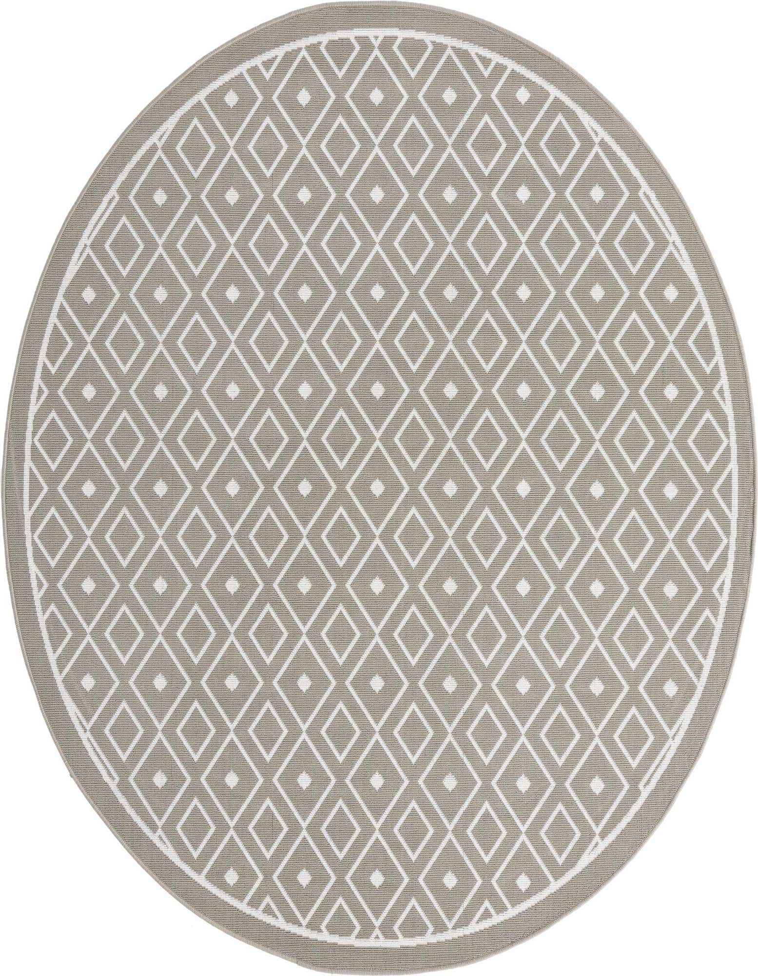 7' x 7' Easy-Clean Trellis Indoor / Outdoor Round Rug