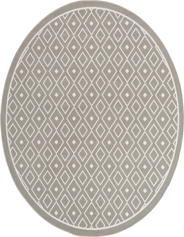Detail image of 7' x 7' Easy-Clean Trellis Indoor / Outdoor Round Rug