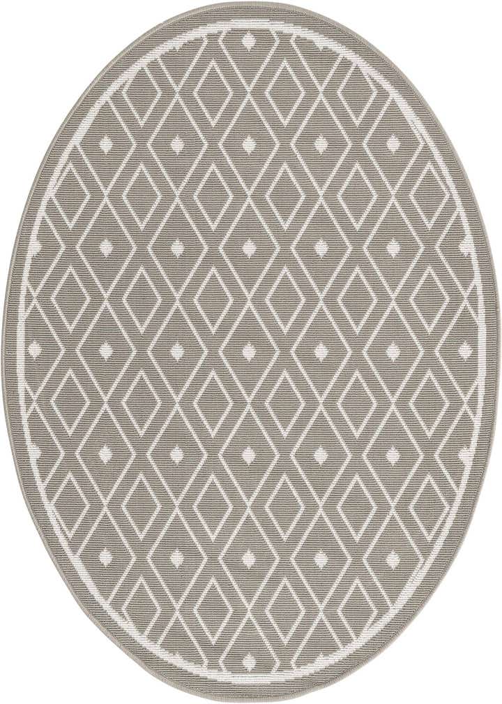 4' x 4' Easy-Clean Trellis Indoor / Outdoor Round Rug