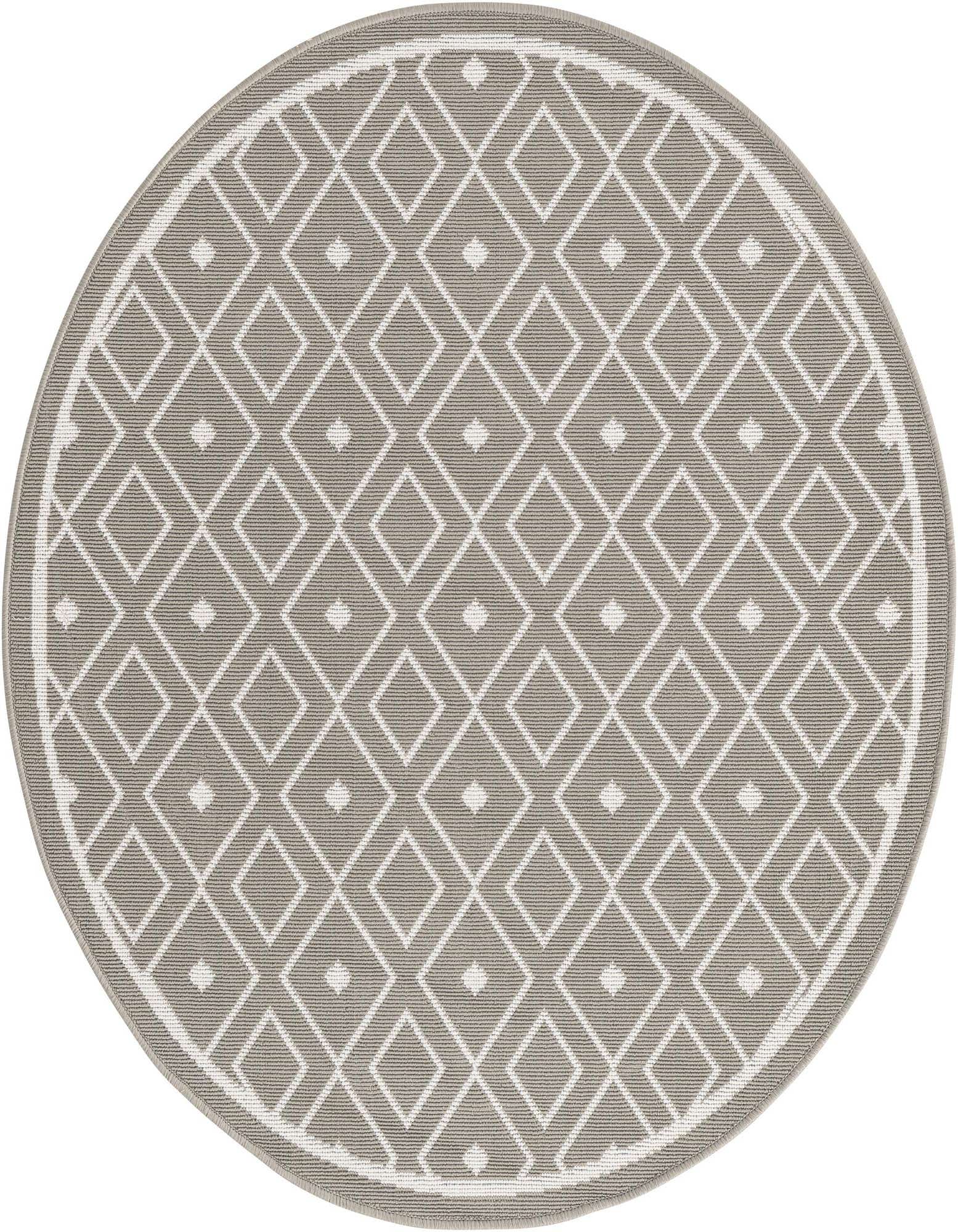 4' x 4' Easy-Clean Trellis Indoor / Outdoor Round Rug