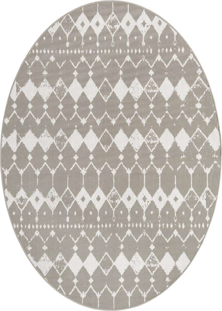 7' x 7' Easy-Clean Trellis Indoor / Outdoor Round Rug