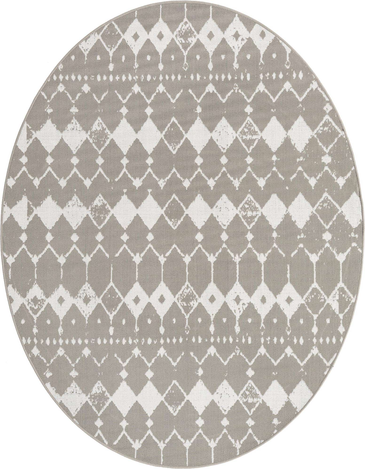 7' x 7' Easy-Clean Trellis Indoor / Outdoor Round Rug