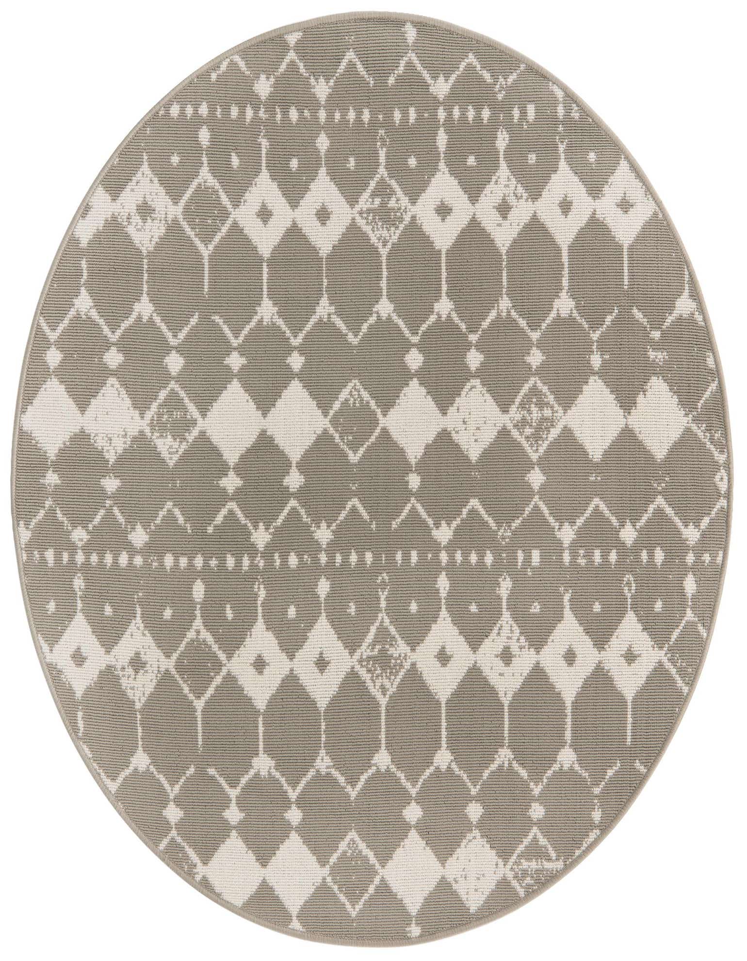 4' x 4' Easy-Clean Trellis Indoor / Outdoor Round Rug