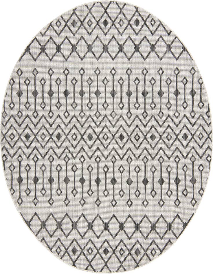 Detail image of 7' 10 x 7' 10 Easy-Clean Trellis Indoor / Outdoor Round Rug