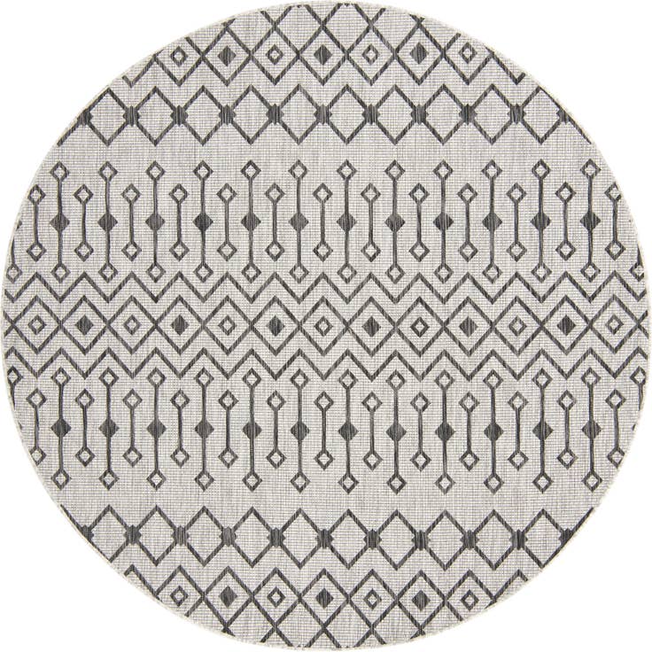 Detail image of 7' 10 x 7' 10 Easy-Clean Trellis Indoor / Outdoor Round Rug