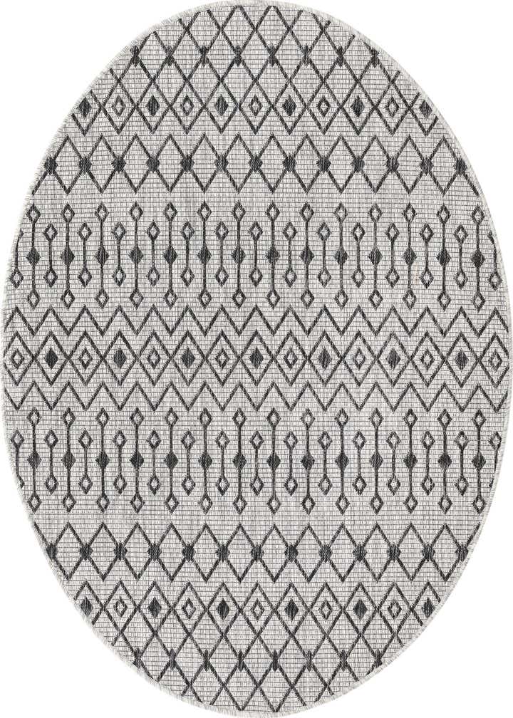 5' 3 x 5' 3 Easy-Clean Trellis Indoor / Outdoor Round Rug