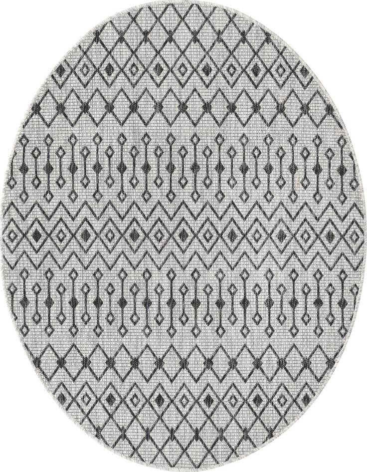 Detail image of 5' 3 x 5' 3 Easy-Clean Trellis Indoor / Outdoor Round Rug
