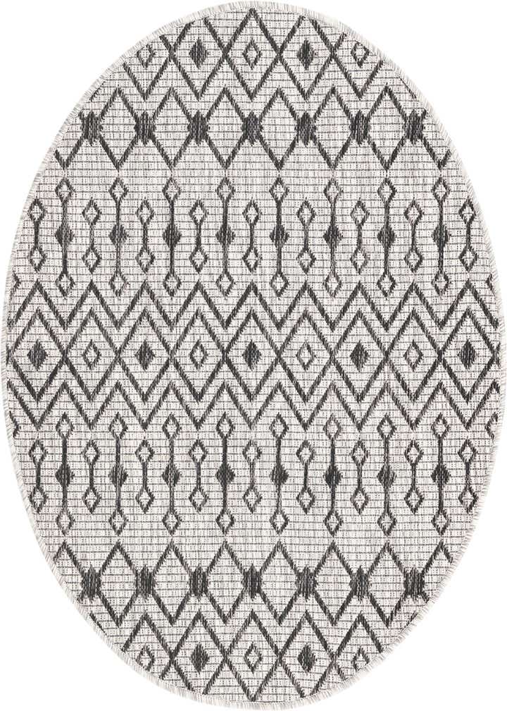 3' x 3' Easy-Clean Trellis Indoor / Outdoor Round Rug