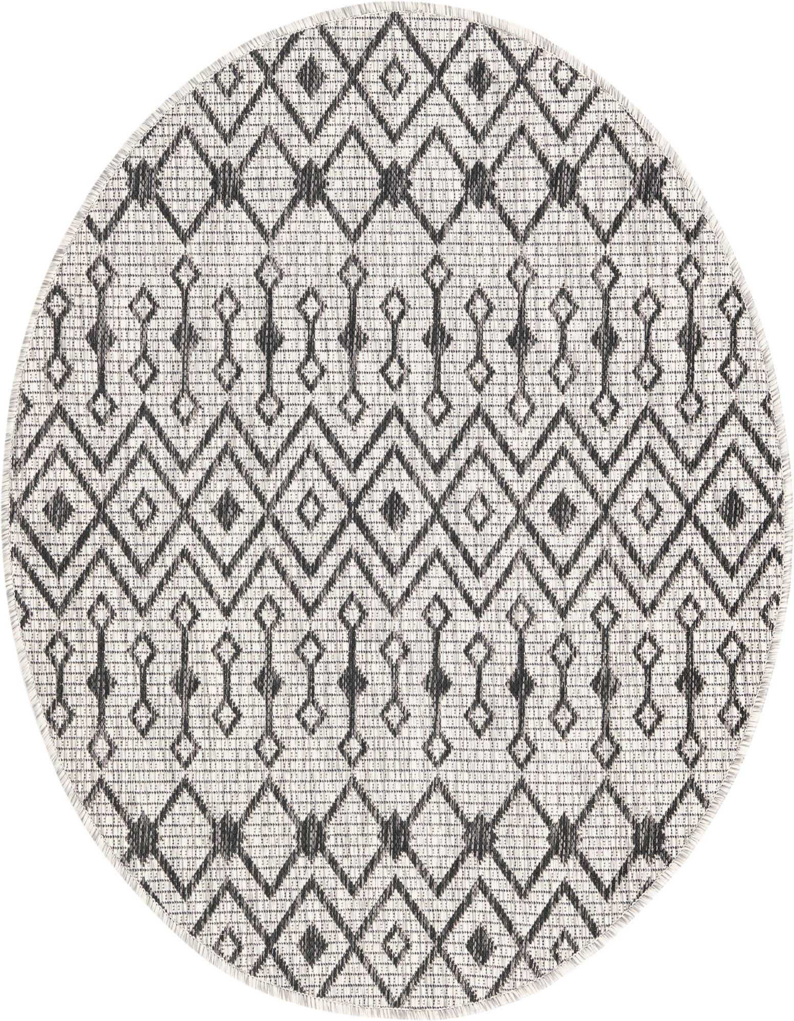 3' x 3' Easy-Clean Trellis Indoor / Outdoor Round Rug
