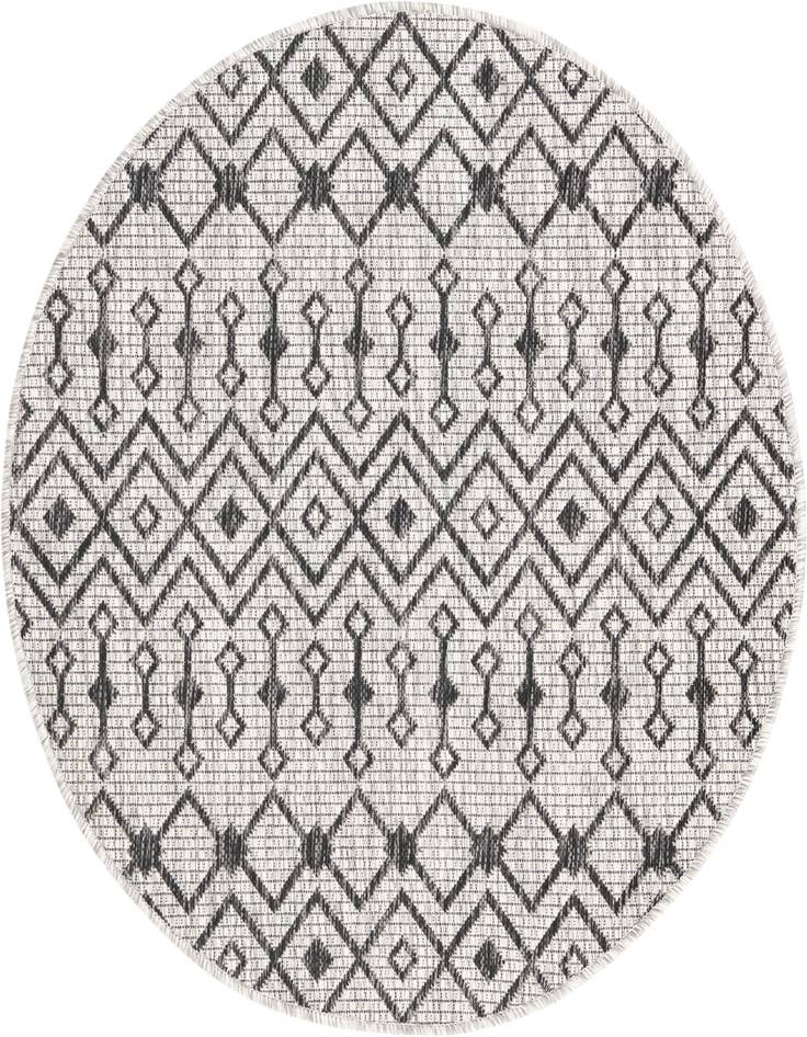 Detail image of 3' x 3' Easy-Clean Trellis Indoor / Outdoor Round Rug