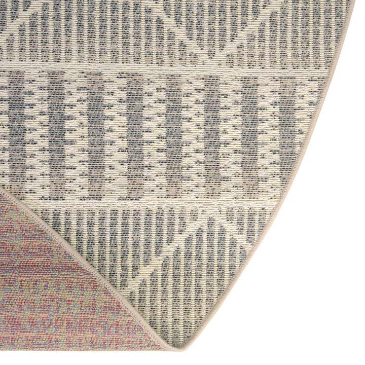 7' 10 x 7' 10 Easy-Clean Trellis Indoor / Outdoor Round Rug