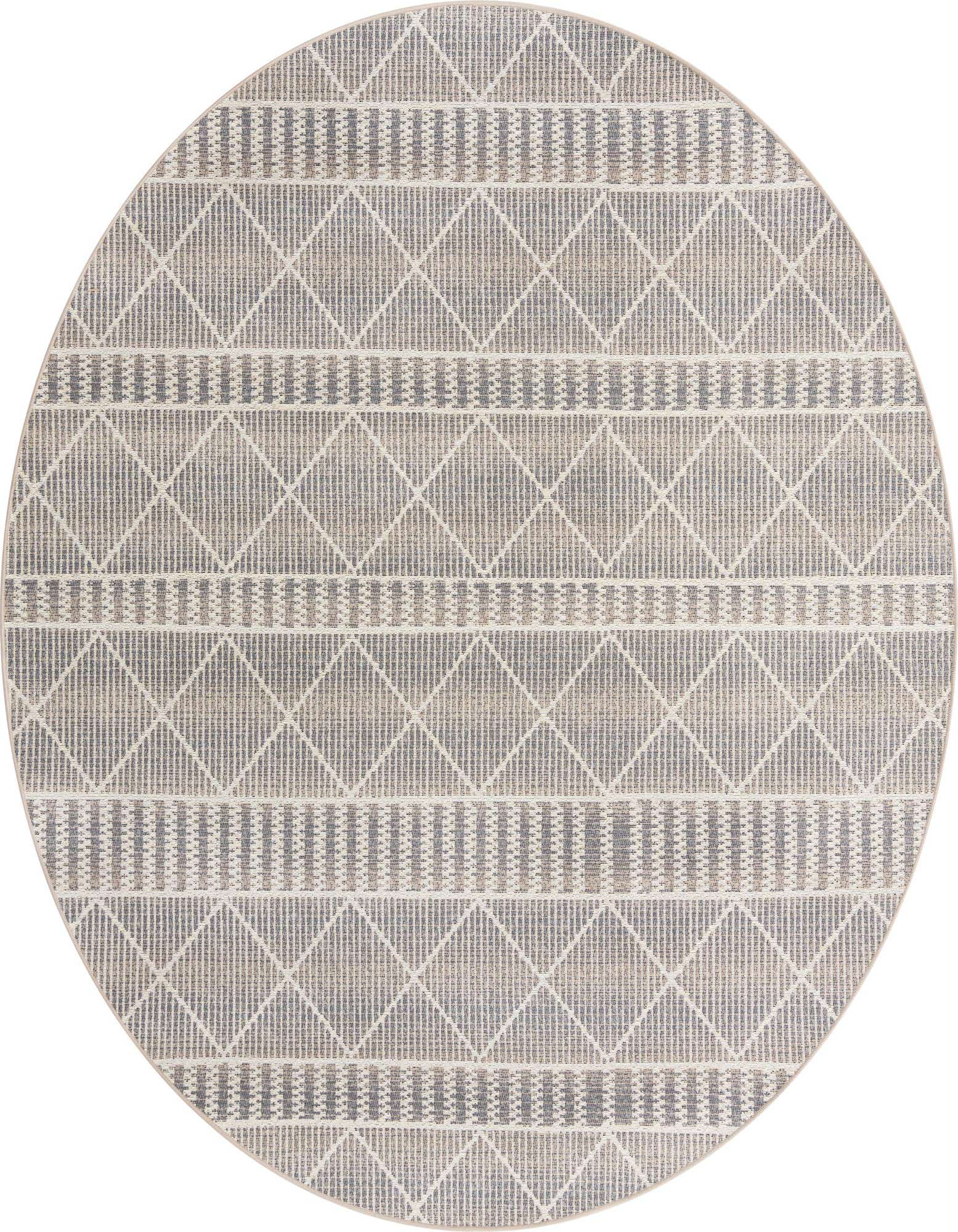 7' 10 x 7' 10 Easy-Clean Trellis Indoor / Outdoor Round Rug