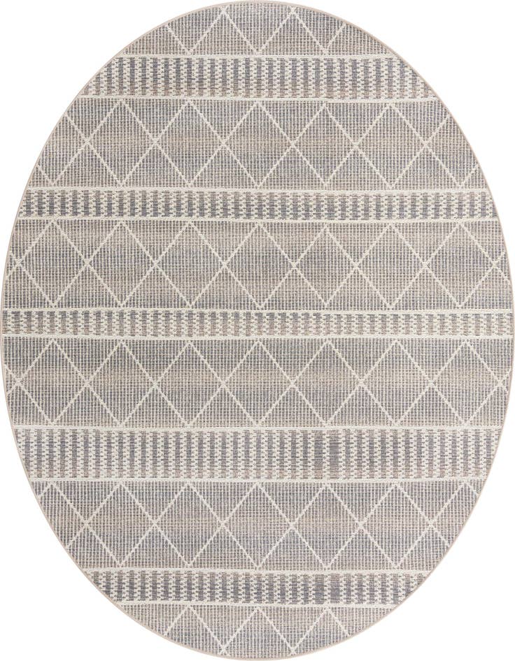 Detail image of 7' 10 x 7' 10 Easy-Clean Trellis Indoor / Outdoor Round Rug