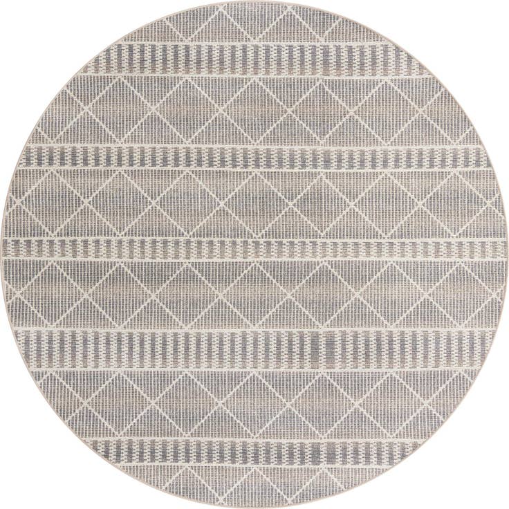 Detail image of 7' 10 x 7' 10 Easy-Clean Trellis Indoor / Outdoor Round Rug