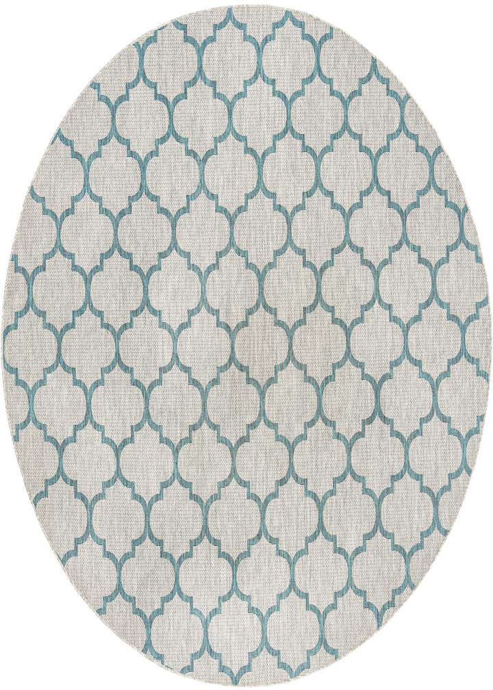 10' 8 x 10' 8 Easy-Clean Trellis Indoor / Outdoor Round Rug