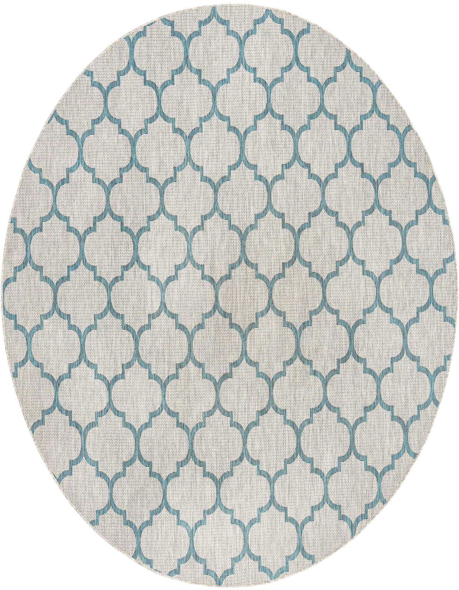 10' 8 x 10' 8 Easy-Clean Trellis Indoor / Outdoor Round Rug