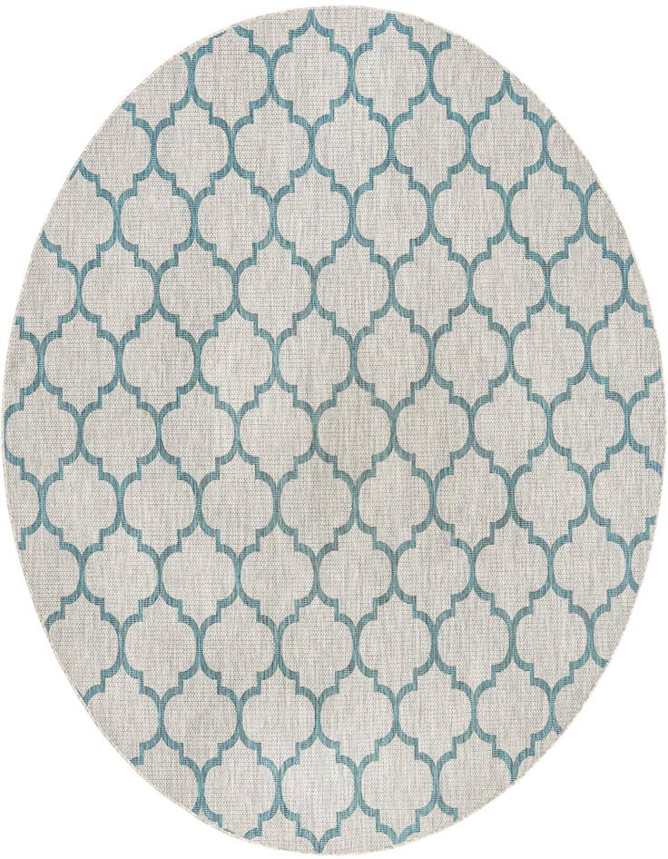 Detail image of 10' 8 x 10' 8 Easy-Clean Trellis Indoor / Outdoor Round Rug