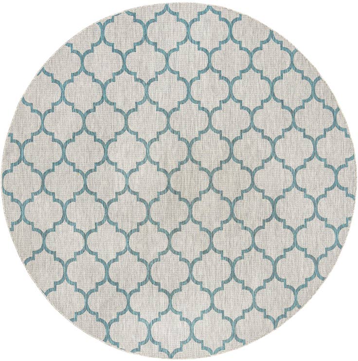 Detail image of 10' 8 x 10' 8 Easy-Clean Trellis Indoor / Outdoor Round Rug