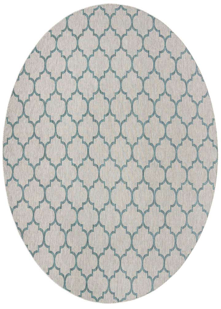13' x 13' Easy-Clean Trellis Indoor / Outdoor Round Rug
