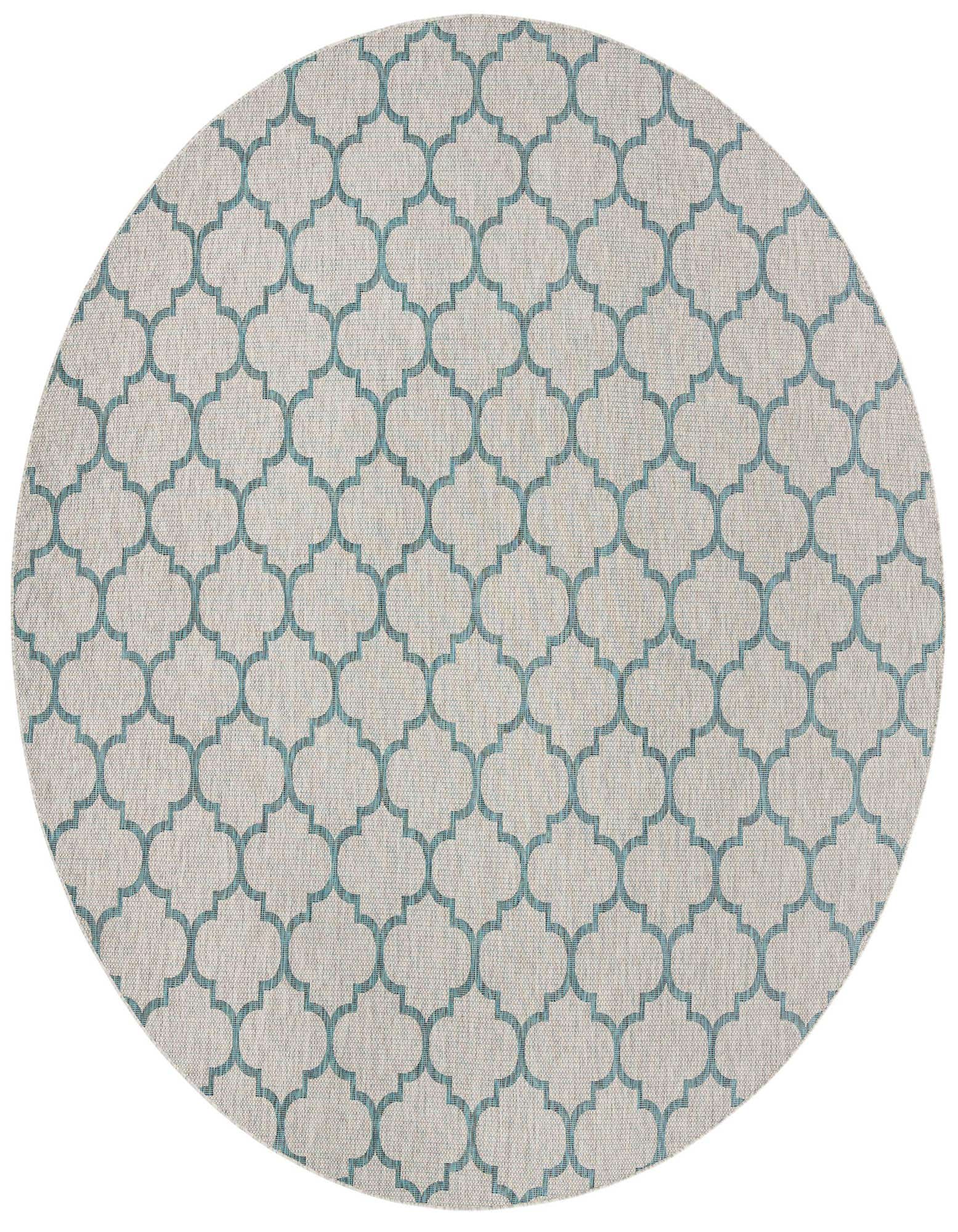 13' x 13' Easy-Clean Trellis Indoor / Outdoor Round Rug