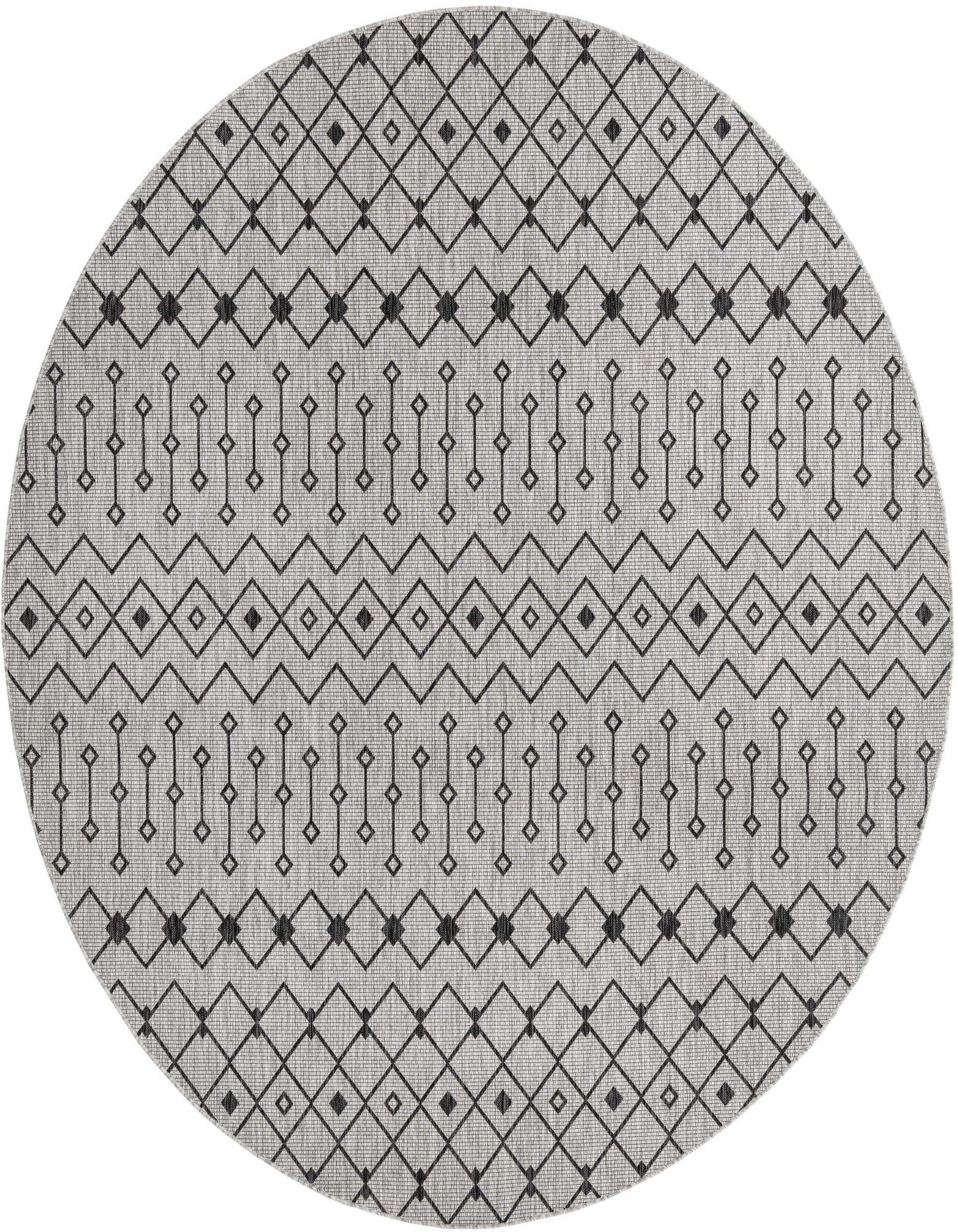 10' 8 x 10' 8 Easy-Clean Trellis Indoor / Outdoor Round Rug