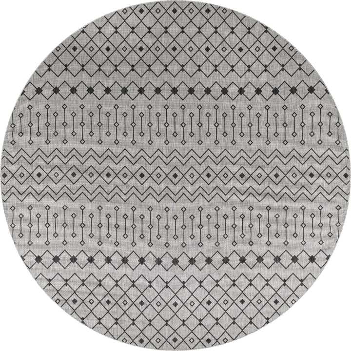 13' x 13' Easy-Clean Trellis Indoor / Outdoor Round Rug