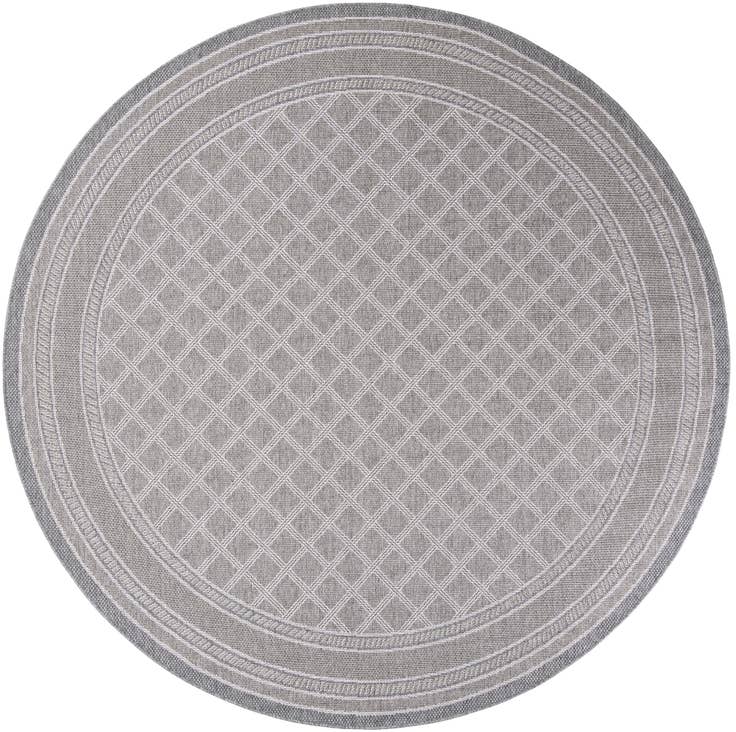 Detail image of 10' x 10' Easy-Clean Trellis Indoor / Outdoor Round Rug