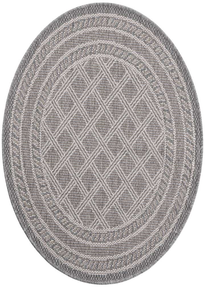 3' 3 x 3' 3 Easy-Clean Trellis Indoor / Outdoor Round Rug