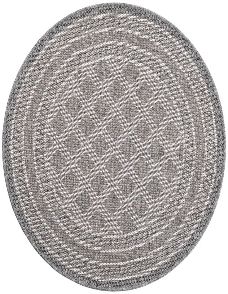 Detail image of 3' 3 x 3' 3 Easy-Clean Trellis Indoor / Outdoor Round Rug