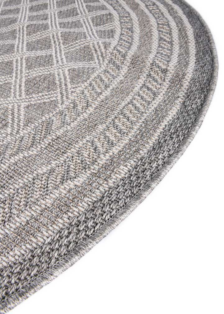 3' 3 x 3' 3 Easy-Clean Trellis Indoor / Outdoor Round Rug