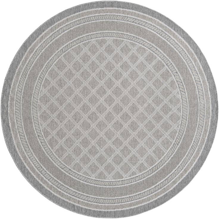 Detail image of 7' 10 x 7' 10 Easy-Clean Trellis Indoor / Outdoor Round Rug