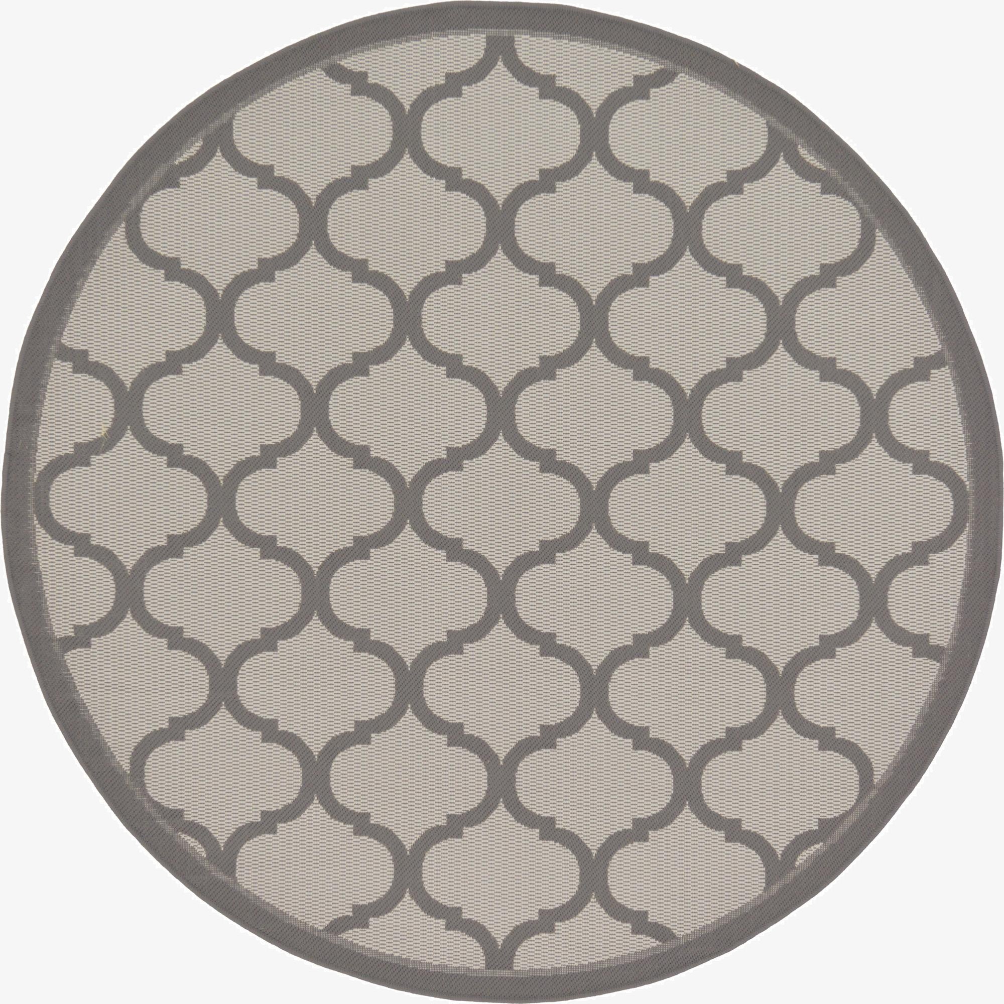 Primary image 6' x 6'  Washable Trellis Indoor / Outdoor Round Rug
